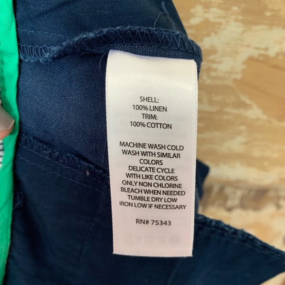 Willi Smith Linen navy shorts, size 8 - Picture 3 of 5